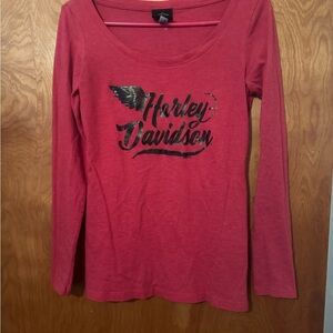 Harley-Davidson Women's Red Long Sleeve Top
